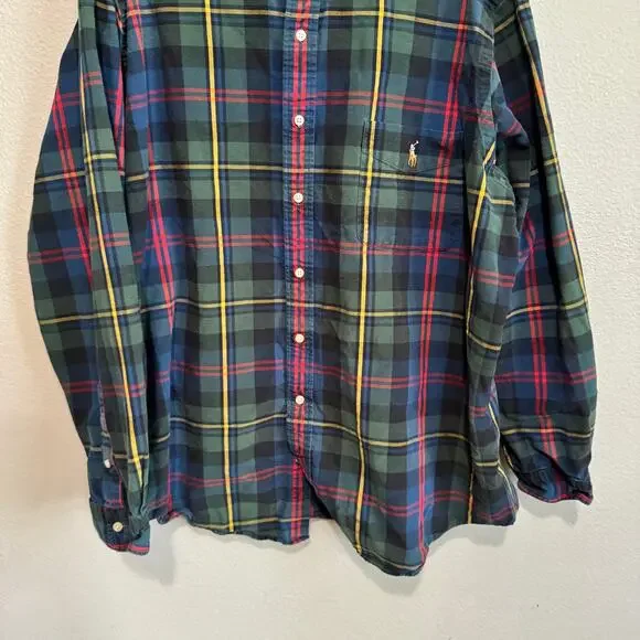 Polo Ralph Lauren Plaid Button Down Shirt 2XB Big Tall Classic Fit - Picture 5 of 7